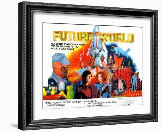 Futureworld, Peter Fonda, Blythe Danner, 1976-null-Framed Photo