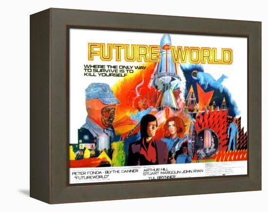 Futureworld, Peter Fonda, Blythe Danner, 1976-null-Framed Stretched Canvas