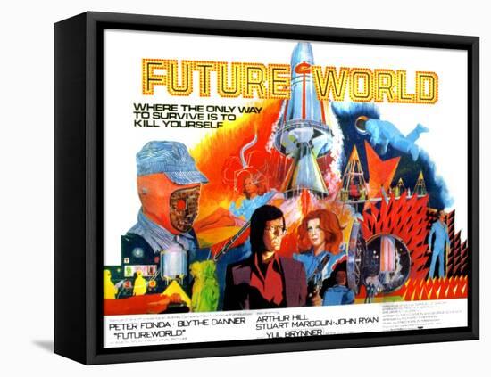 Futureworld, Peter Fonda, Blythe Danner, 1976-null-Framed Stretched Canvas