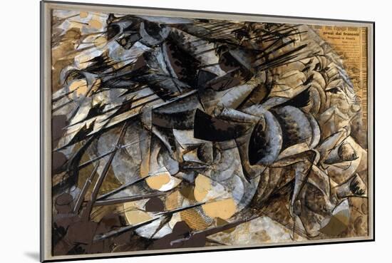 Futurism: “Cavalry Charge” - 1914-Umberto Boccioni-Mounted Giclee Print