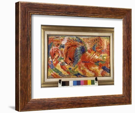 Futurism: “ La Citta Che Sale ” (The Climbing City) 1910-Umberto Boccioni-Framed Giclee Print