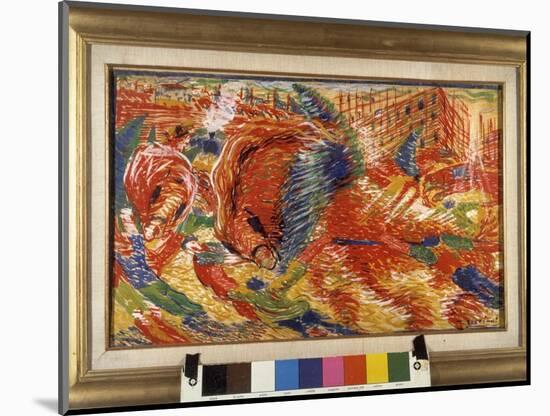 Futurism: “ La Citta Che Sale ” (The Climbing City) 1910-Umberto Boccioni-Mounted Giclee Print