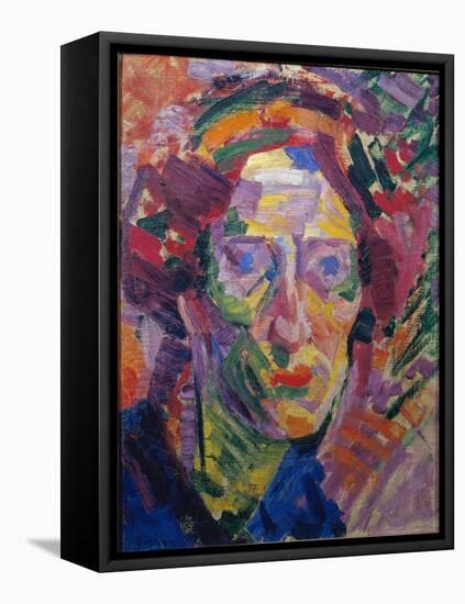 Futurism: “” Portrait of Woman” or “” Portrait of Countess Casanova”” Painting by Umberto Boccioni-Umberto Boccioni-Framed Premier Image Canvas