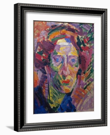 Futurism: “” Portrait of Woman” or “” Portrait of Countess Casanova”” Painting by Umberto Boccioni-Umberto Boccioni-Framed Giclee Print