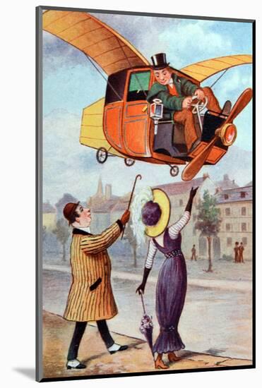 Futurist Flying Taxi C1910-Chris Hellier-Mounted Photographic Print