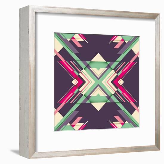 Futuristic Abstraction with Geometric Shapes. Vector Illustration.-Radoman Durkovic-Framed Art Print