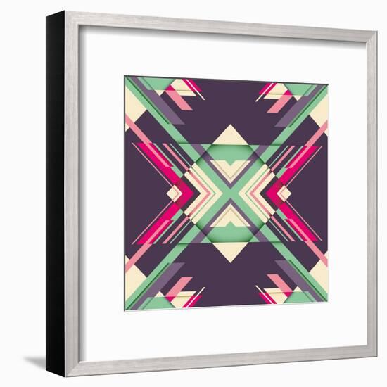 Futuristic Abstraction with Geometric Shapes. Vector Illustration.-Radoman Durkovic-Framed Art Print