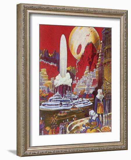 Futuristic City, 1941-Frank R. Paul-Framed Giclee Print