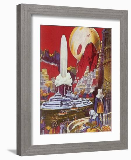 Futuristic City, 1941-Frank R. Paul-Framed Giclee Print