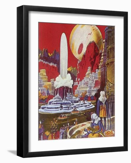 Futuristic City, 1941-Frank R. Paul-Framed Giclee Print