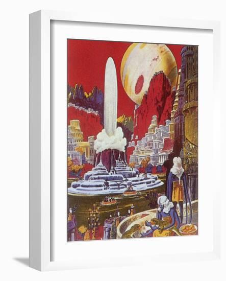 Futuristic City, 1941-Frank R. Paul-Framed Giclee Print