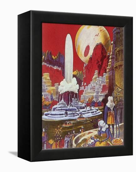 Futuristic City, 1941-Frank R. Paul-Framed Premier Image Canvas