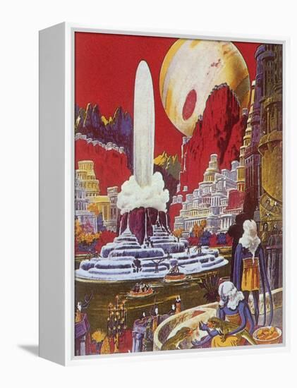 Futuristic City, 1941-Frank R. Paul-Framed Premier Image Canvas