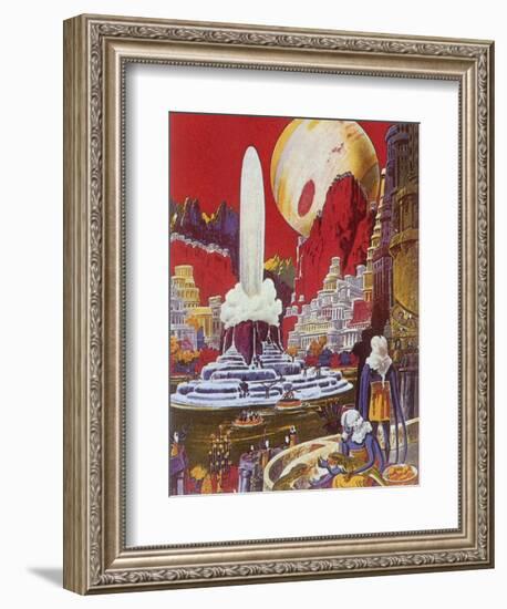 Futuristic City, 1941-Frank R. Paul-Framed Giclee Print