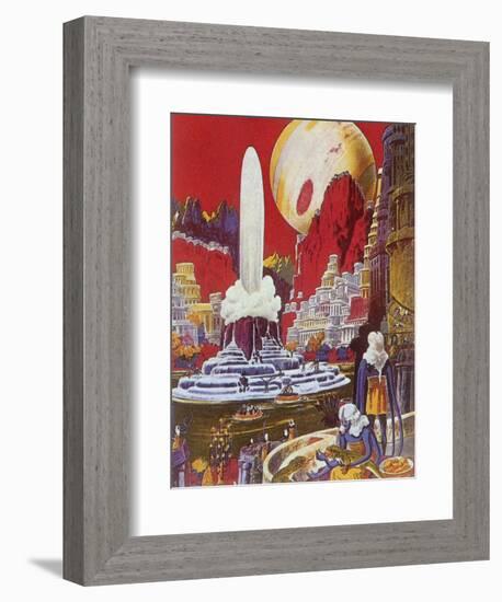 Futuristic City, 1941-Frank R. Paul-Framed Giclee Print