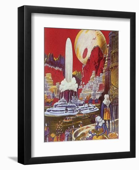 Futuristic City, 1941-Frank R. Paul-Framed Giclee Print