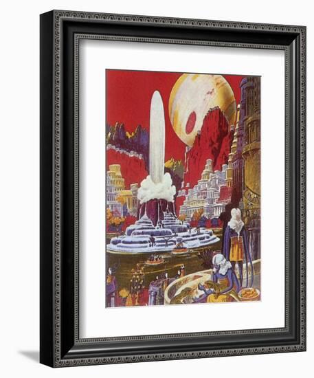 Futuristic City, 1941-Frank R. Paul-Framed Giclee Print