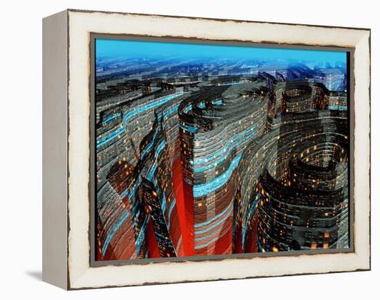 Futuristic City-Roger Harris-Framed Premier Image Canvas