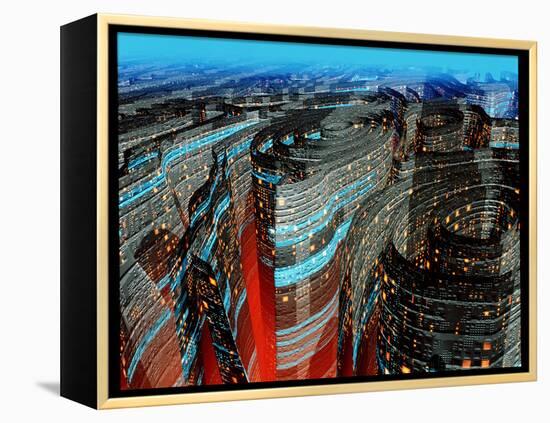 Futuristic City-Roger Harris-Framed Premier Image Canvas