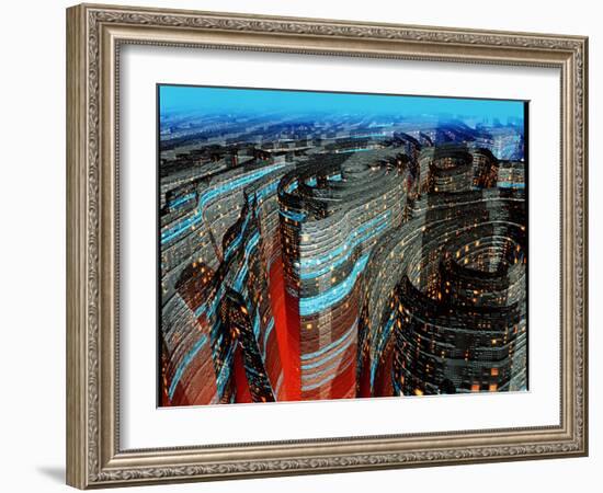 Futuristic City-Roger Harris-Framed Photographic Print