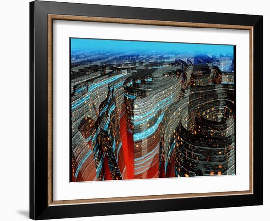 Futuristic City-Roger Harris-Framed Photographic Print