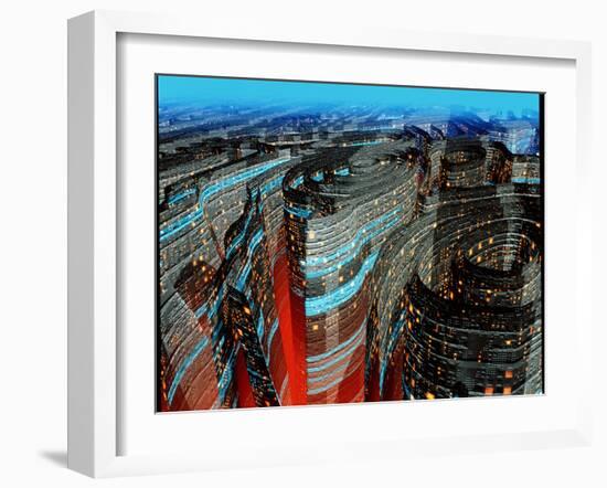 Futuristic City-Roger Harris-Framed Photographic Print