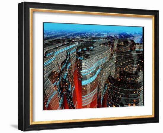 Futuristic City-Roger Harris-Framed Photographic Print