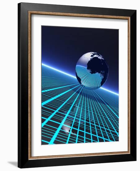 Futuristic Earth, Conceptual Artwork-Victor Habbick-Framed Photographic Print