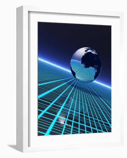 Futuristic Earth, Conceptual Artwork-Victor Habbick-Framed Photographic Print