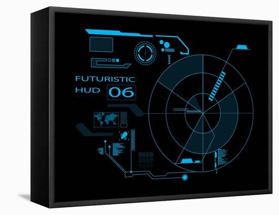 Futuristic User Interface HUD-clusterx-Framed Stretched Canvas