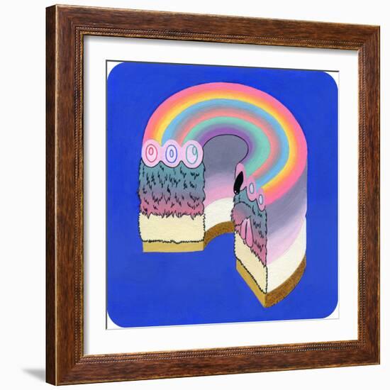 Fuzzcake, 2017 (Mixed Media on Paper)-Tsz Kam-Framed Giclee Print