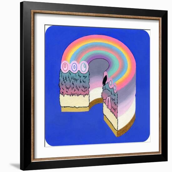 Fuzzcake, 2017 (Mixed Media on Paper)-Tsz Kam-Framed Giclee Print