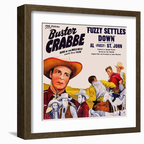 Fuzzy Settles Down, Buster Crabbe, Al St. John, 1944-null-Framed Art Print