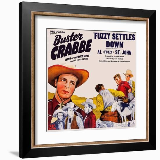 Fuzzy Settles Down, Buster Crabbe, Al St. John, 1944-null-Framed Art Print