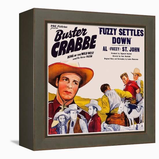 Fuzzy Settles Down, Buster Crabbe, Al St. John, 1944-null-Framed Stretched Canvas