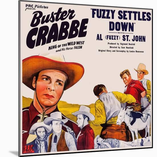 Fuzzy Settles Down, Buster Crabbe, Al St. John, 1944-null-Mounted Art Print