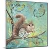 Fuzzy Squirrel-Delsie Walters-Mounted Art Print