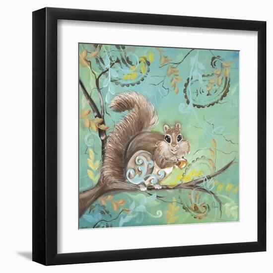 Fuzzy Squirrel-Delsie Walters-Framed Art Print