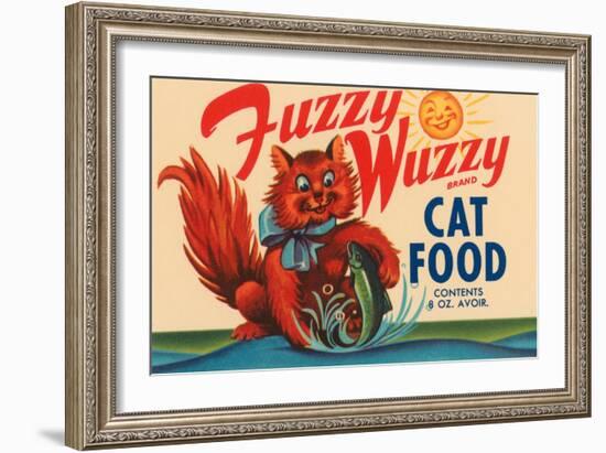 Fuzzy Wuzzy Brand Cat Food-null-Framed Art Print