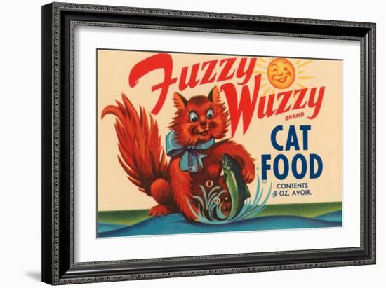 Fuzzy Wuzzy Brand Cat Food-null-Framed Art Print