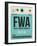 FWA Fort Wayne Luggage Tag I-NaxArt-Framed Art Print