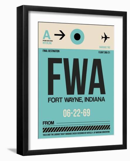 FWA Fort Wayne Luggage Tag I-NaxArt-Framed Art Print