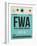 FWA Fort Wayne Luggage Tag I-NaxArt-Framed Art Print
