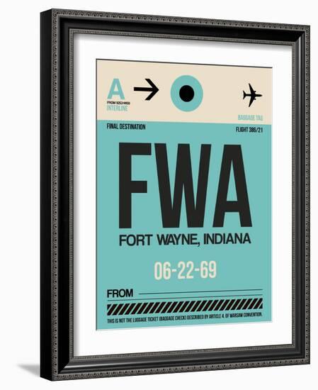 FWA Fort Wayne Luggage Tag I-NaxArt-Framed Art Print