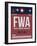 FWA Fort Wayne Luggage Tag II-NaxArt-Framed Art Print