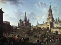 View from the Moscow Kremlin and the Bolshoy Kamenny Bridge (Greater Stone Bridge), 1810S-Fyodor Yakovlevich Alexeev-Framed Giclee Print