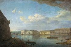 Palace Embankment as Seen from the Peter and Paul Fortress, 1794-Fyodor Yakovlevich Alexeyev-Mounted Giclee Print