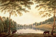 A View of the Lake and Ruins of the Abbey at Painshill, Surrey-G. Barrett-Giclee Print