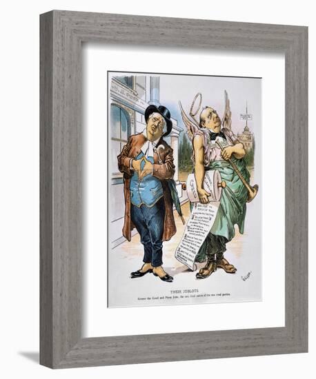 G. Cleveland Cartoon, 1892-Bernhard Gillam-Framed Giclee Print