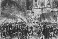 'Burning the Pope in Effigy at Temple Bar', c19th century-G Durand-Framed Giclee Print